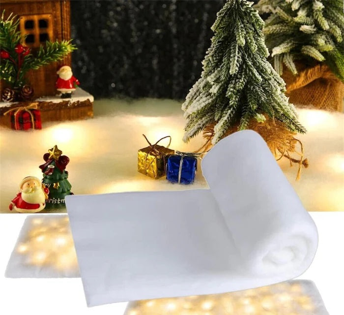 Ultra-Realistic Flame-Retardant Artificial Snow Blanket – 31.5 in x 94.5 in