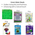 Load image into Gallery viewer, Green Water Crystal Gel Beads – Superabsorbent Beads for Decor, Events & DIY Projects