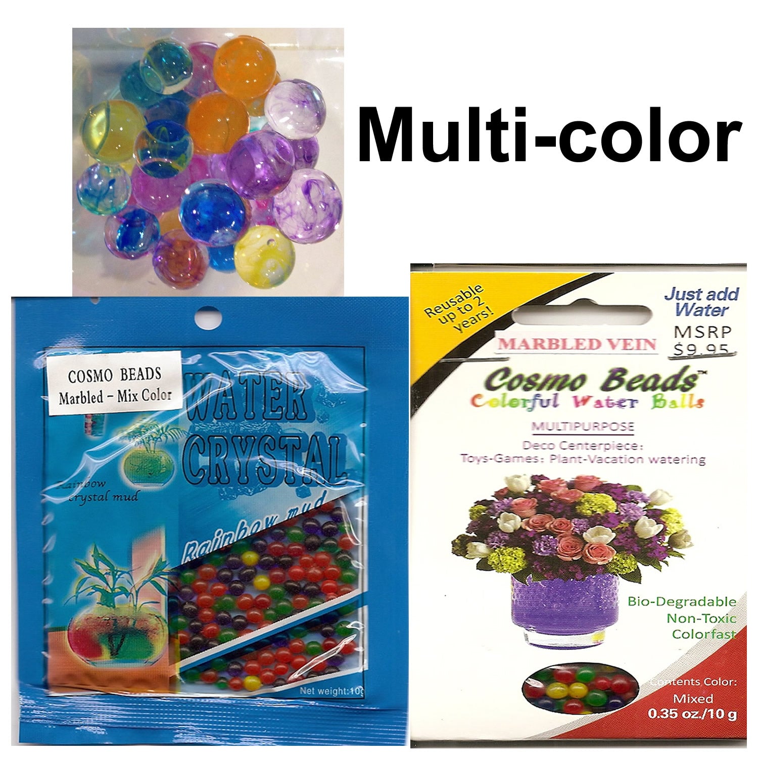 Marbled Vein Water Beads – Vibrant Party Centerpiece & Décor Filler