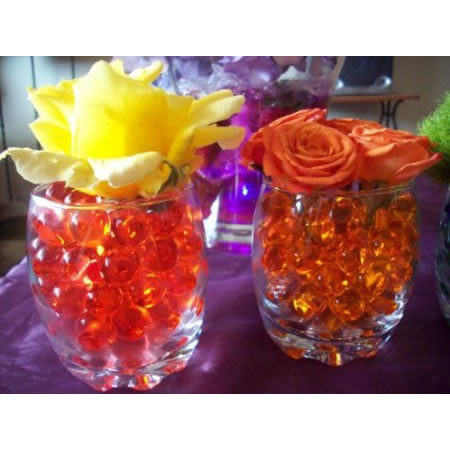 Sunset Orange Water Gel Beads – Vibrant, Superabsorbent Beads for Décor and Arrangements
