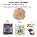 Load image into Gallery viewer, Pastel Water Gel Beads – Purple, Light Green, Yellow & Pink for Décor