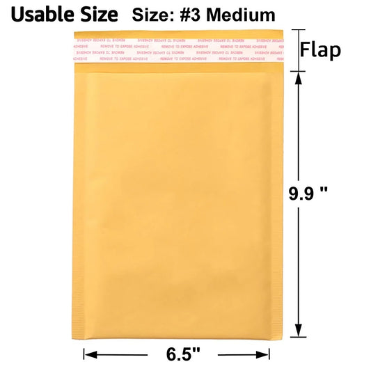 Gold Self-Seal Padded Mailers – Medium, 50 Pieces