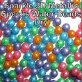 Load image into Gallery viewer, Sparkle 3D Metallic Water Beads – Glitter-Infused Beads for Décor (6-Pack)