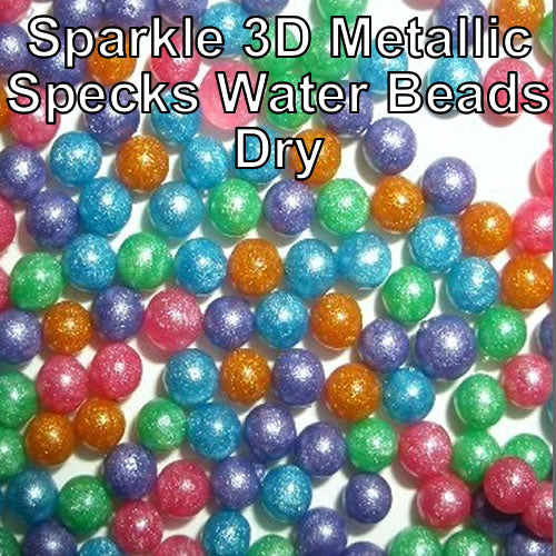 Sparkle 3D Metallic Water Beads – Glitter-Infused Beads for Décor (6-Pack)