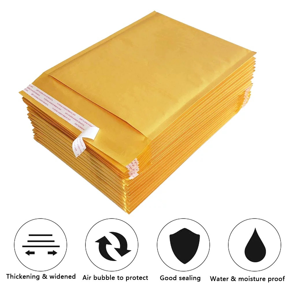 Gold Self-Seal Padded Mailers – Medium, 50 Pieces