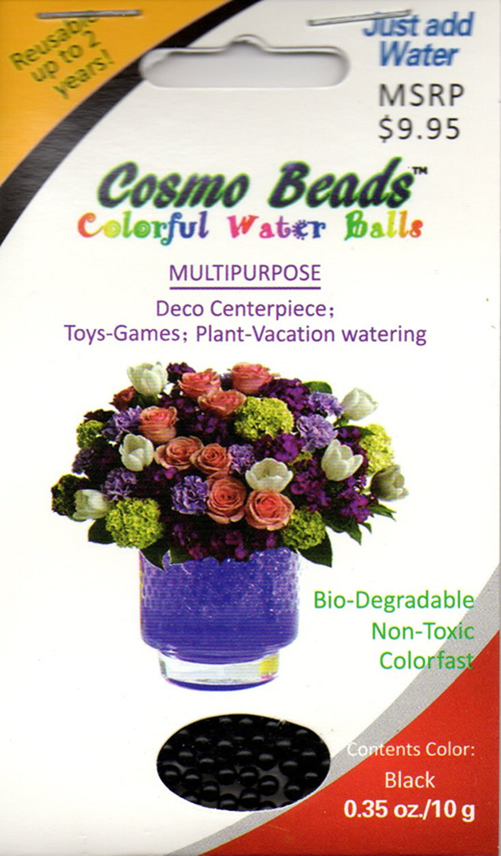 🎃Halloween Decoration Water Beads – Spooky Orange & Black Vase Fillers, Party Decor & Sensory Play