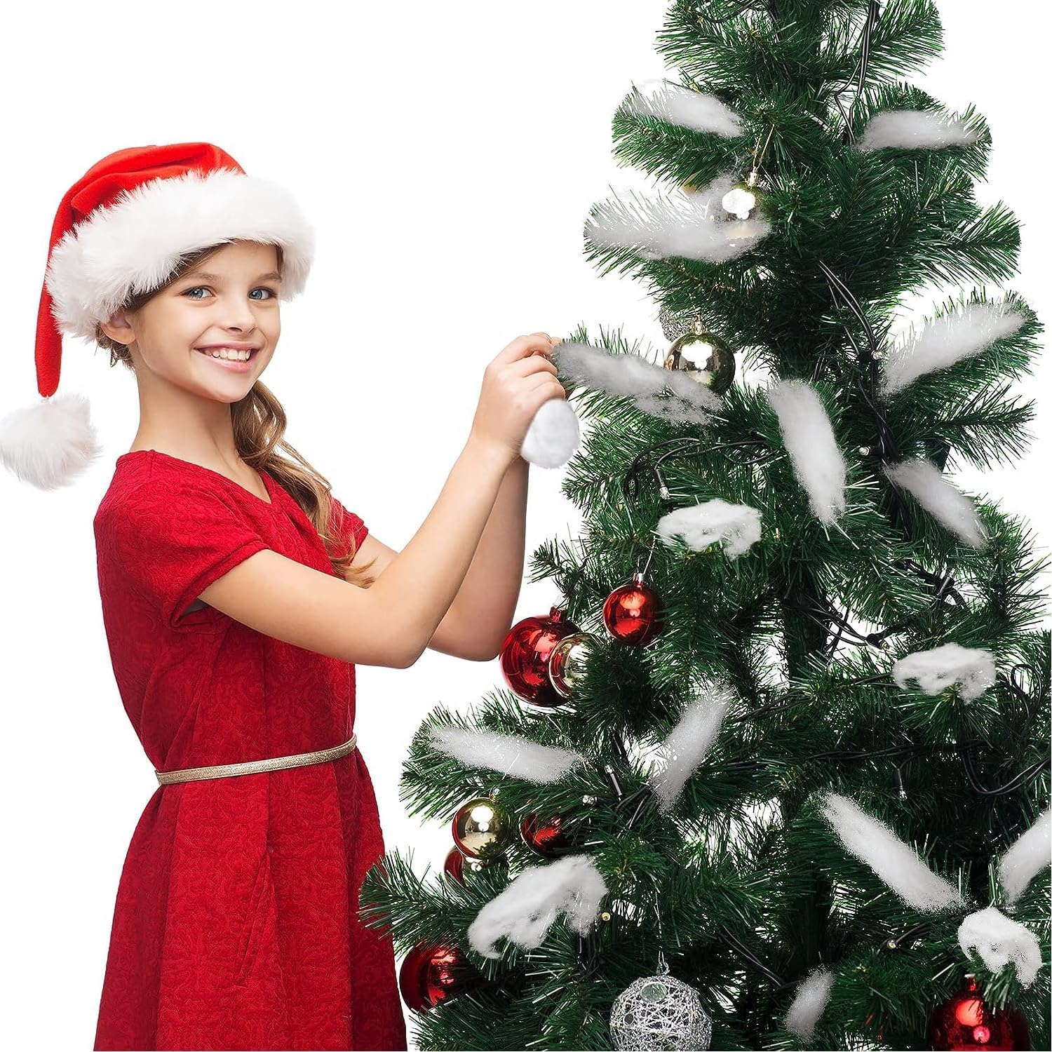 Ultra-Realistic & Fluffy Artificial Snow | Flame-Resistant Pull-Apart Decor (1 Lb Pack)