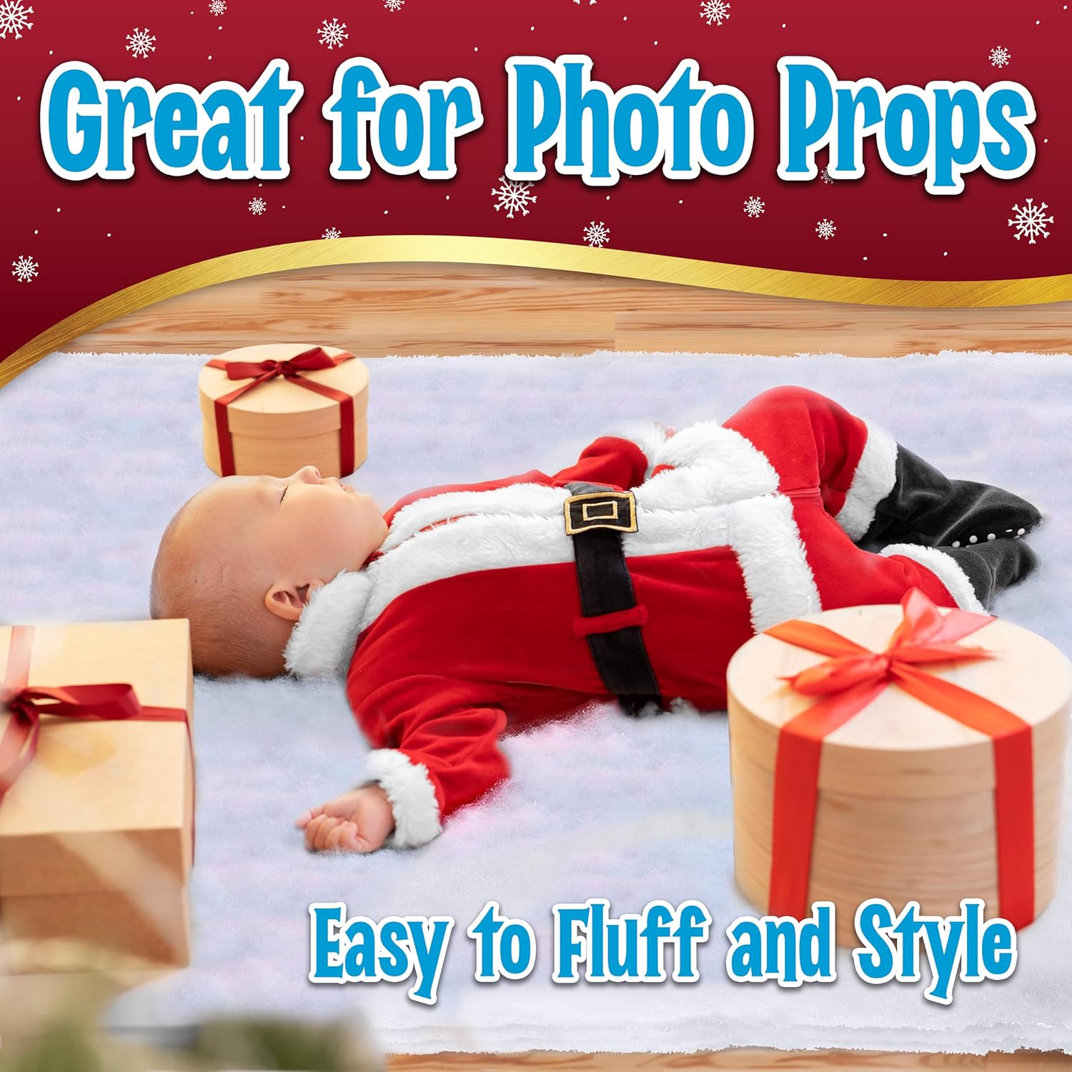 Ultra-Realistic Flame-Retardant Artificial Snow Blanket – 31.5 in x 94.5 in