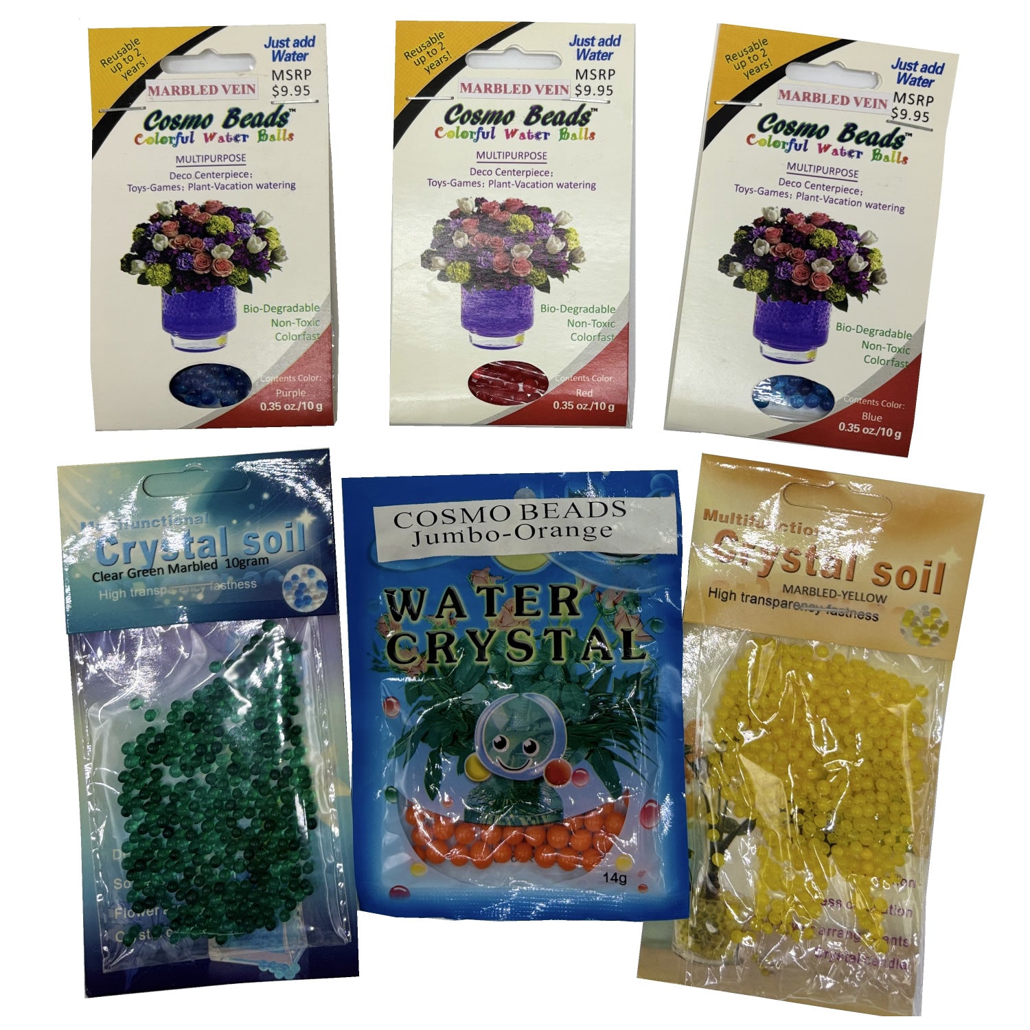 Marbled Vein Water Beads – Vibrant Party Centerpiece & Décor Filler