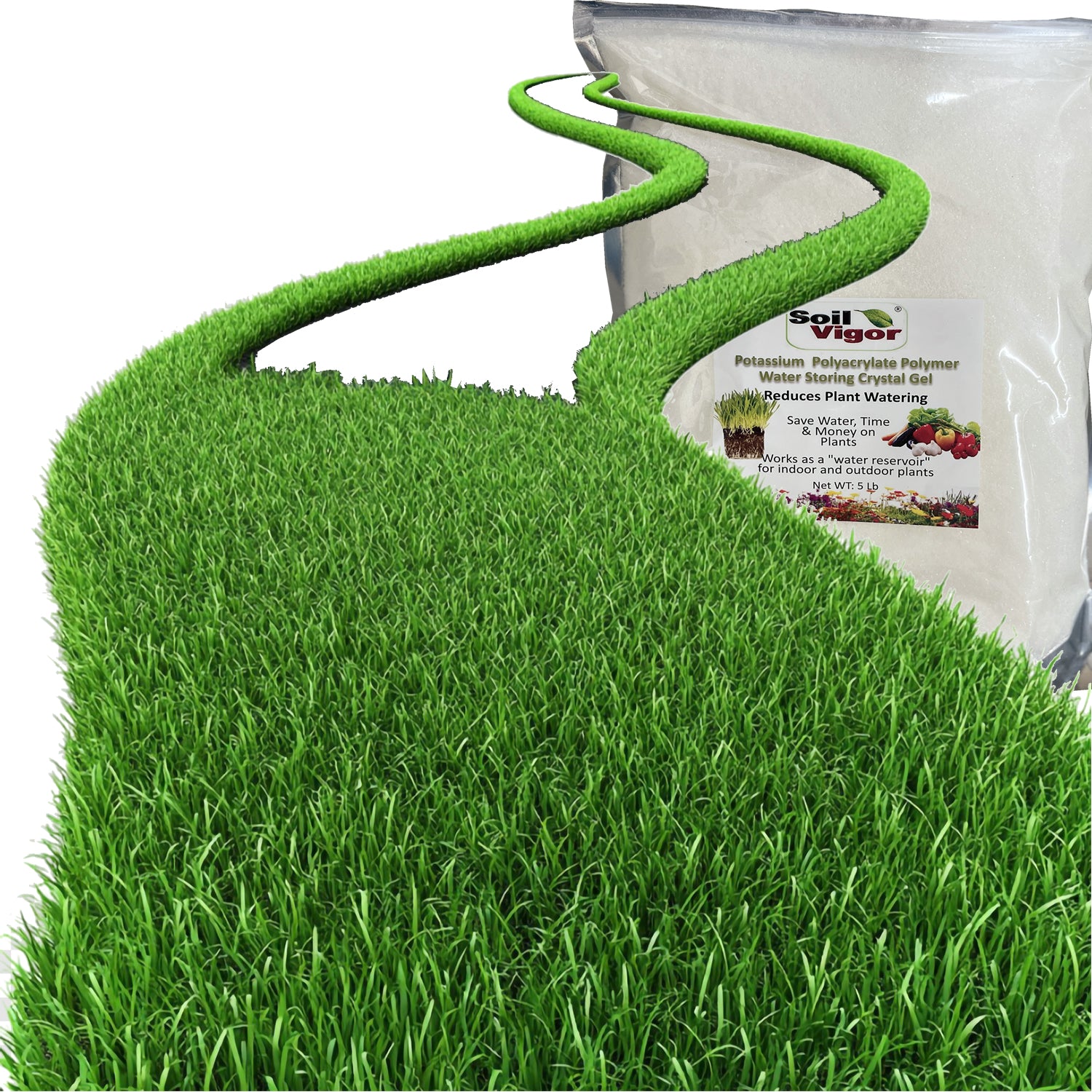 5 LB Soil Vigor® Fine SAP Granules – Boost Soil Moisture & Root Health