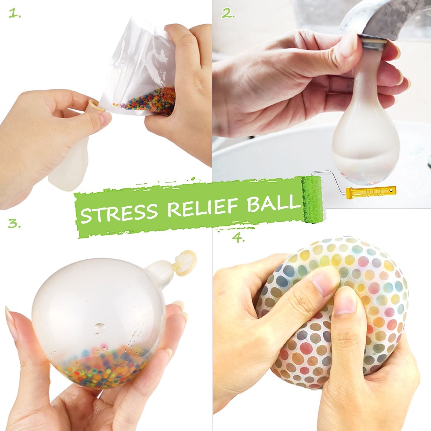DIY Stress Ball Kit – Create Custom Stress-Relief Balls with Water Beads
