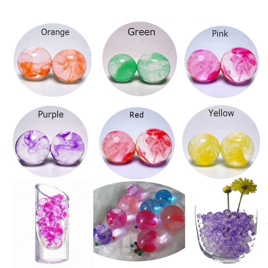 Marbled Vein Water Beads in vibrant colors, ideal for party and event decor. On clearance sale, these beads create stunning centerpieces and add elegance to any occasion.