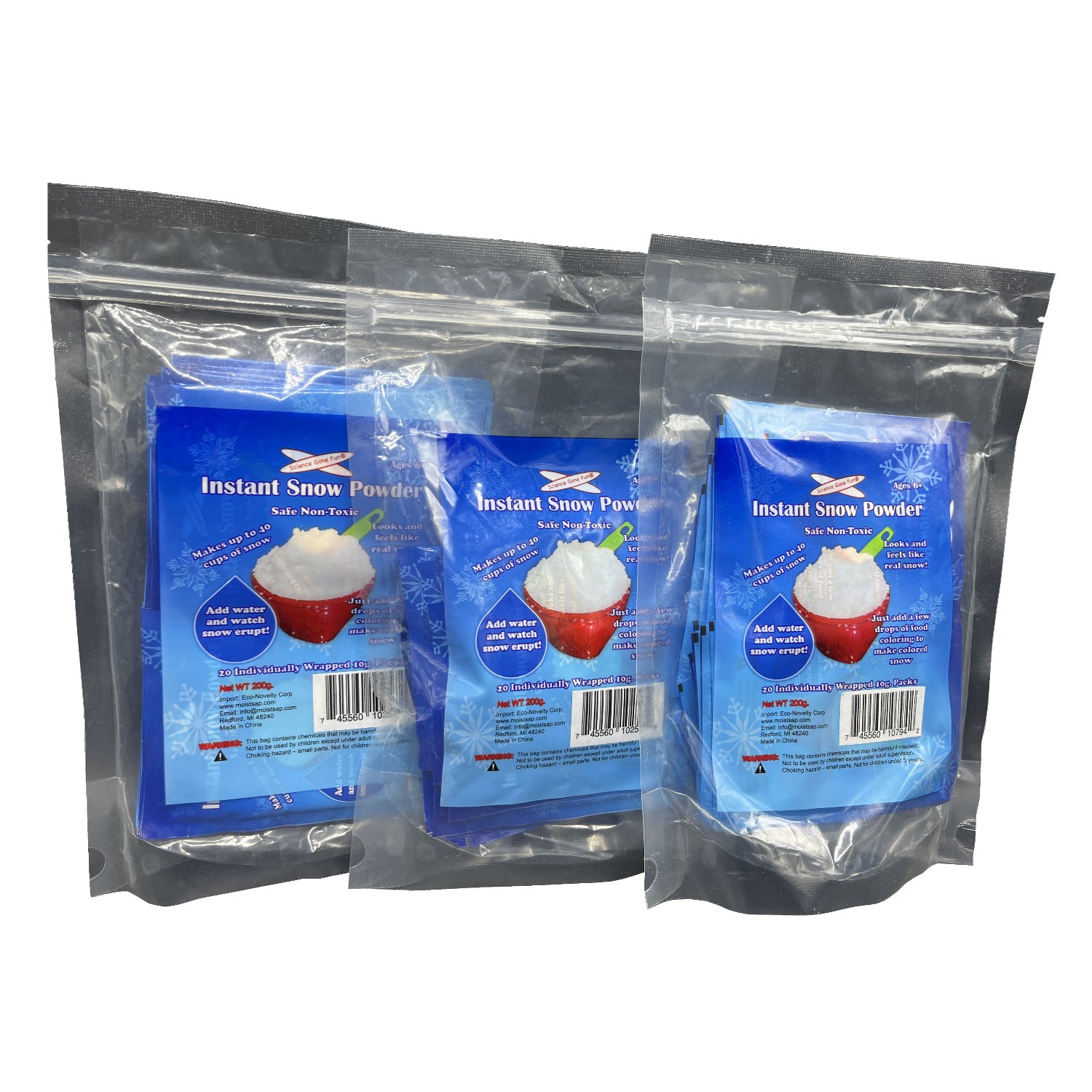 60-Pack of 10g. Instant Snow Powder