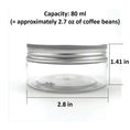 Load image into Gallery viewer, Clear PET Jars with Perforated Aluminum Lids and Liners - 80 ml, Pack of 24
