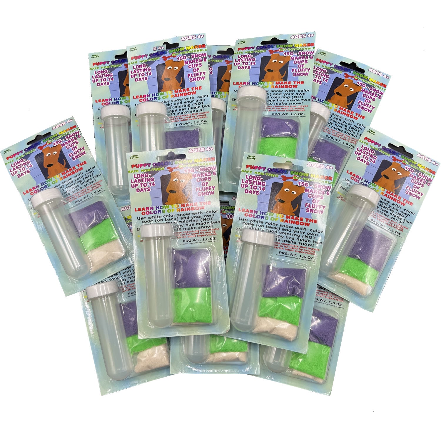 12 Blisters of Color Snow Powder - Kids Party Activity 70 % Off