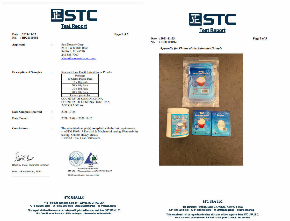 Kids Party and Activity Package: 40 Packs of Instant Snow Powder