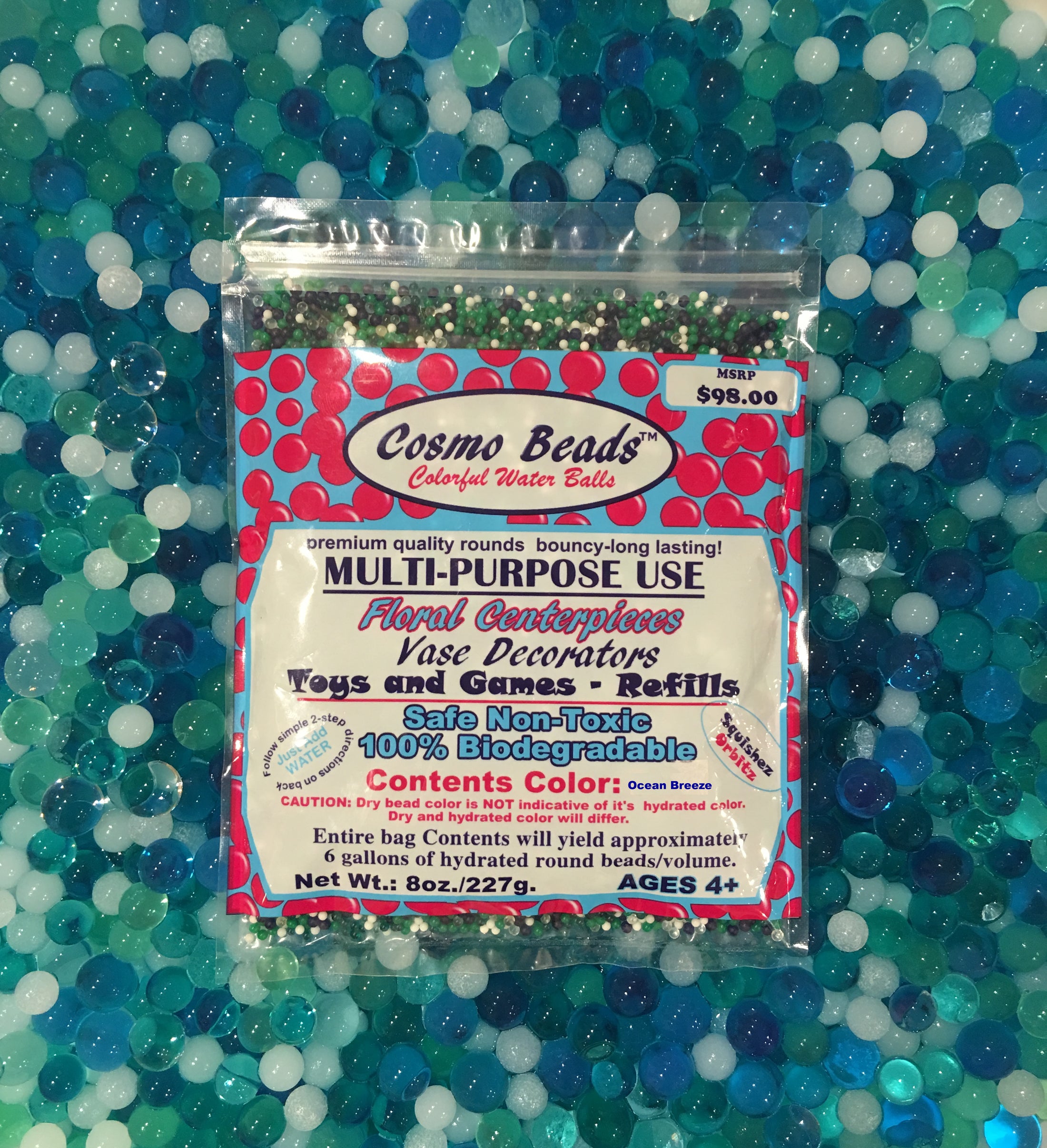 Aqua Bliss Ocean Breeze Water Gel Beads – Decorative & Superabsorbent for Home & Events