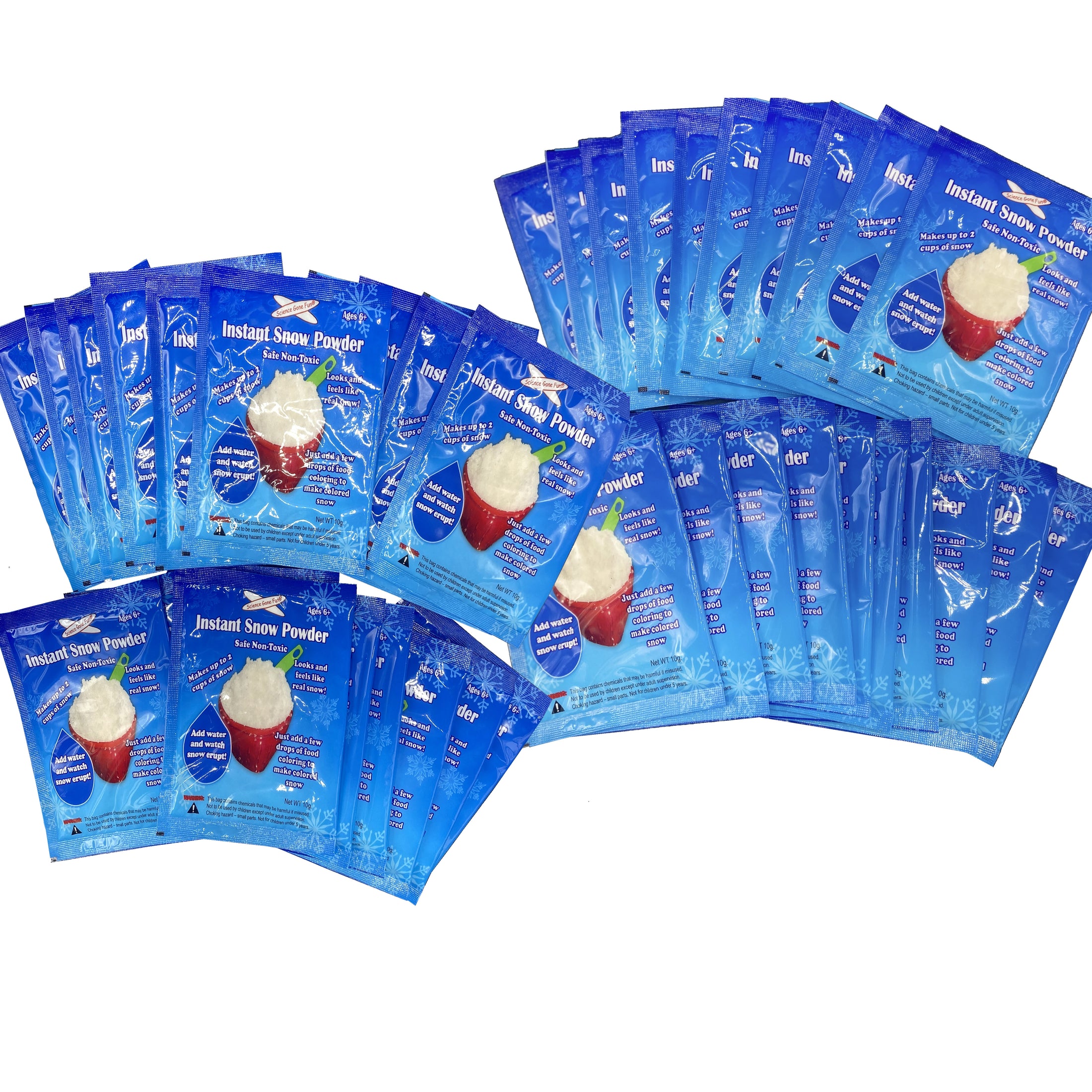Kids Party and Activity Package: 40 Packs of Instant Snow Powder