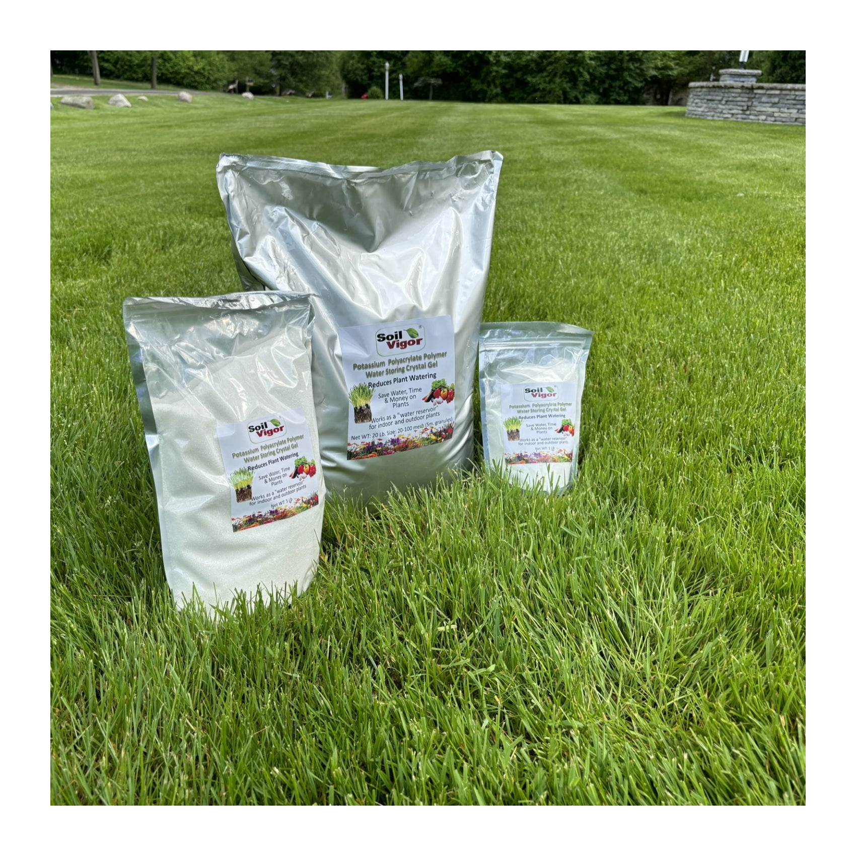 Soil Vigor® Fine Potassium Polymer Granules for Soil Vitality Boost – 40 lb
