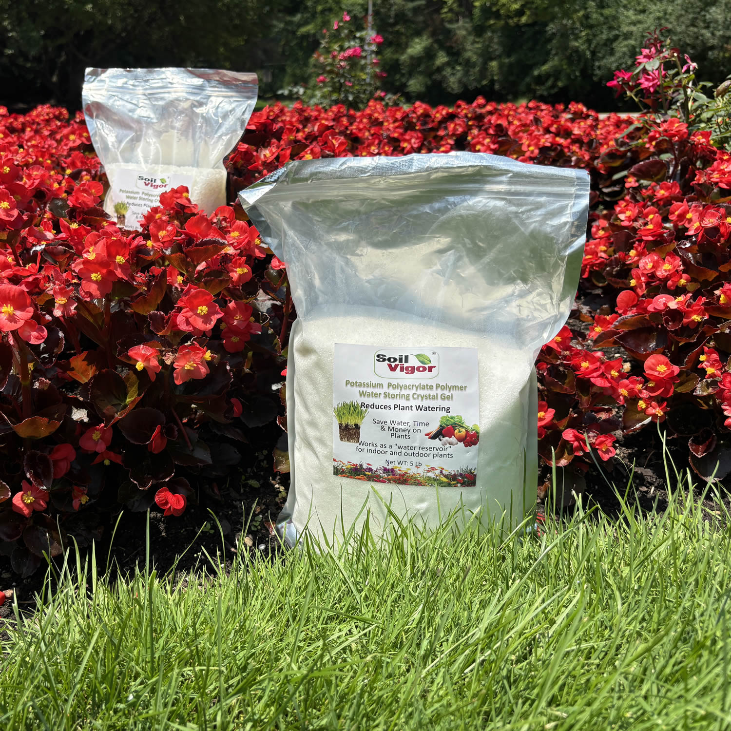 Soil Vigor® 5-10 Mesh Potassium Polymer Crystals for Garden – 10 lb