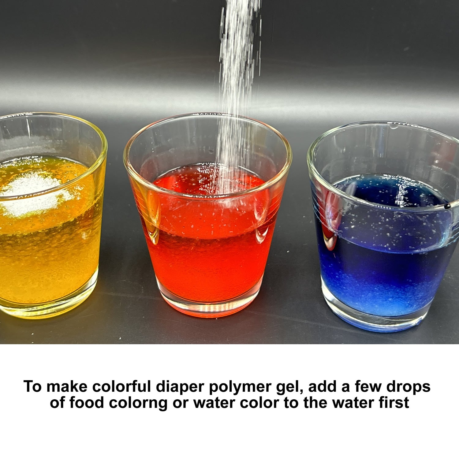 8 oz Super Absorbent Polymer Powder (Sodium Polyacrylate) – Diaper Gel for Science Experiments, Sensory Play, Magic Tricks & DIY Projects