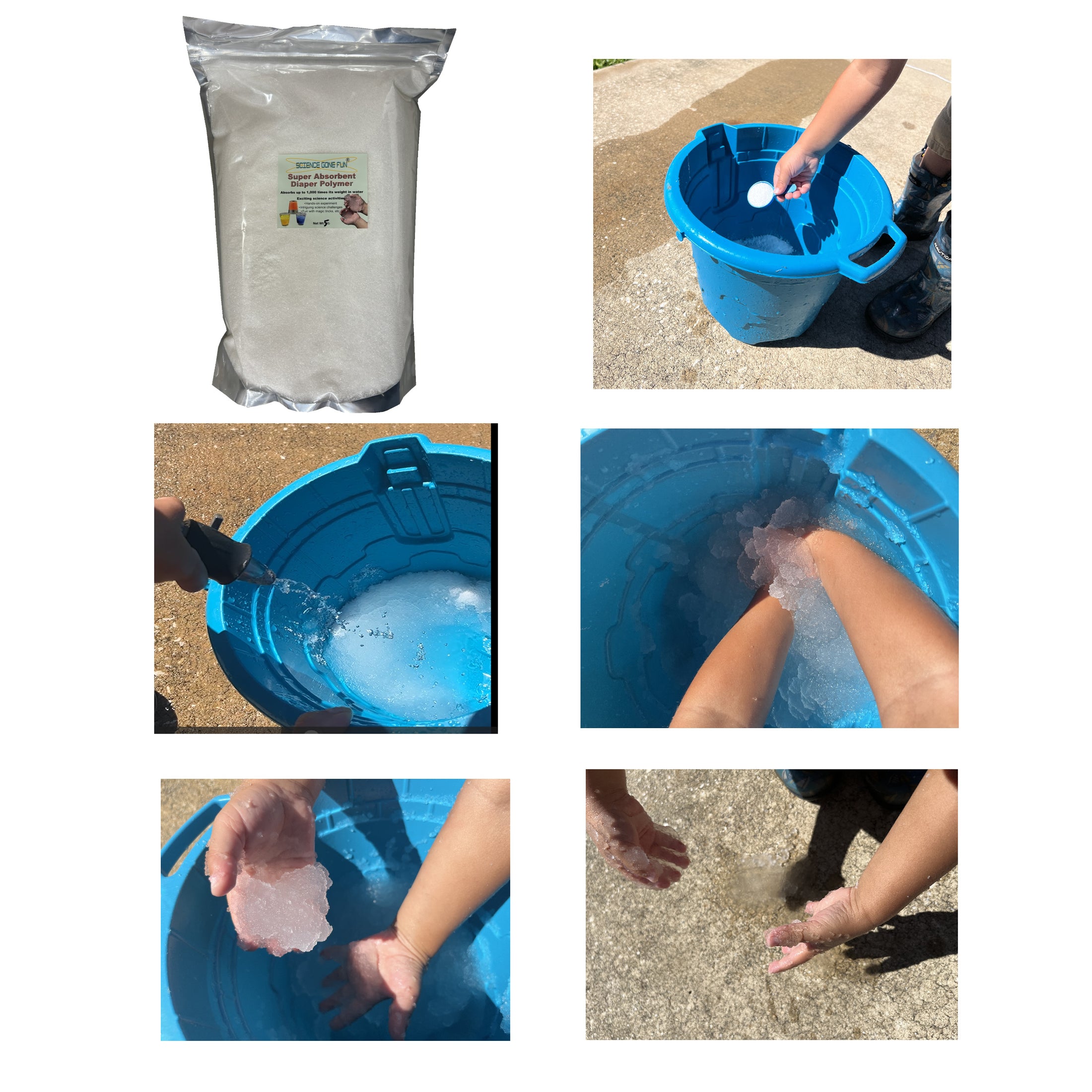 5 lb Bulk Bag of Super Absorbent Diaper Polymer Crystals