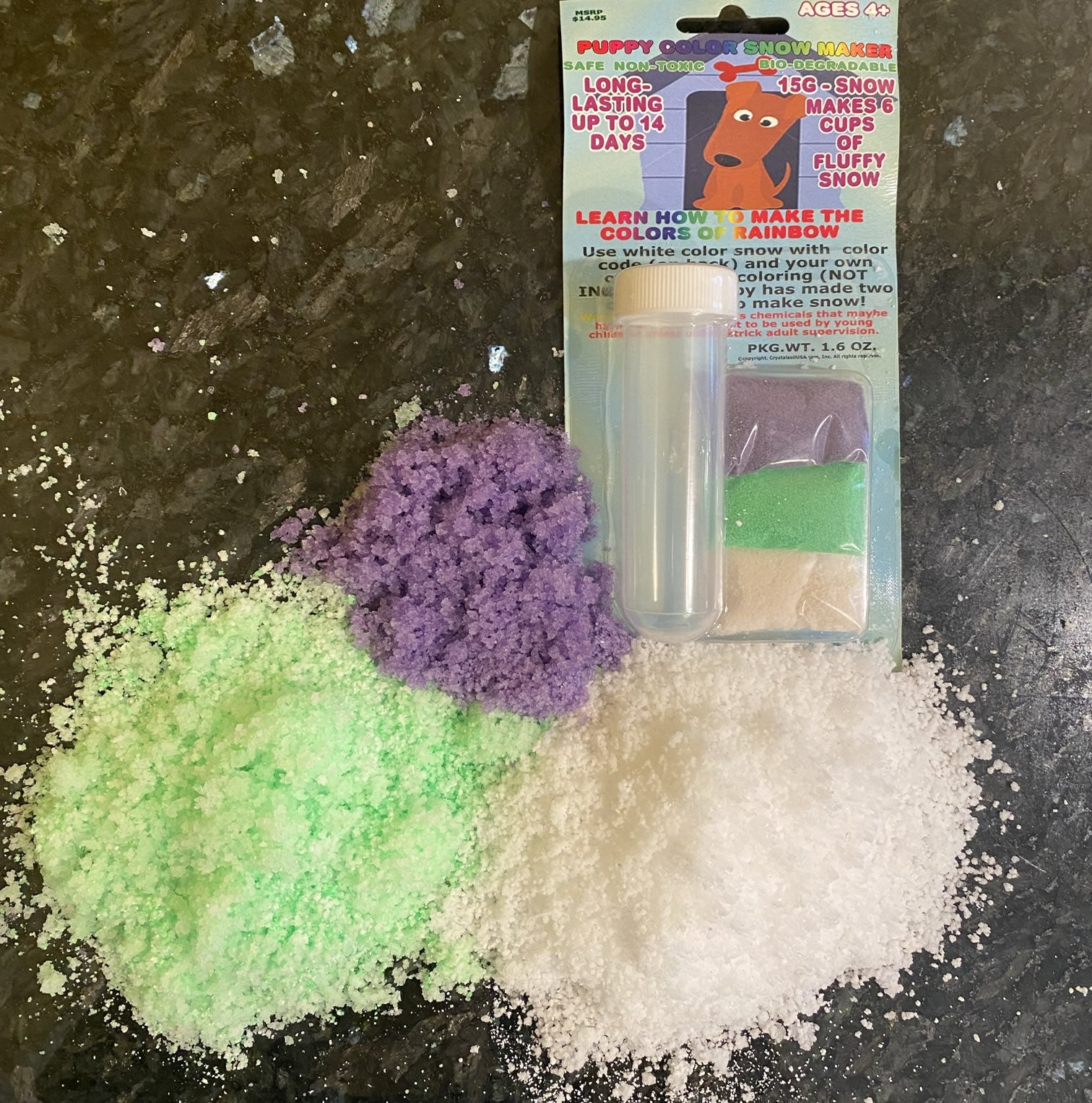 12 Blisters of Color Snow Powder - Kids Party Activity 70 % Off