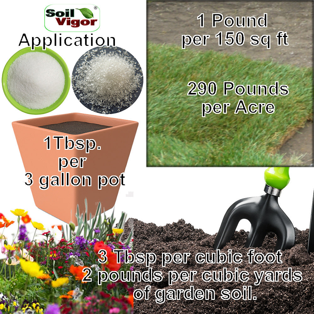 Soil Vigor® Fine Potassium Polymer Granules for Soil Vitality Boost – 40 lb