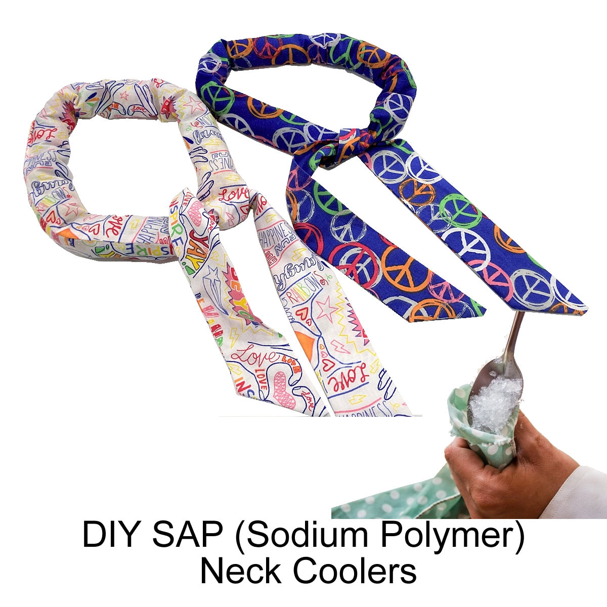 Alt Text: Sodium Polyacrylate Large Granules used as a cooling agent to create DIY long-lasting ice packs, neck coolers, and headband inserts.