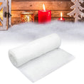 Load image into Gallery viewer, Ultra-Realistic Flame-Retardant Snow Blanket displayed in a cozy holiday setting with candles and winter decorations.
