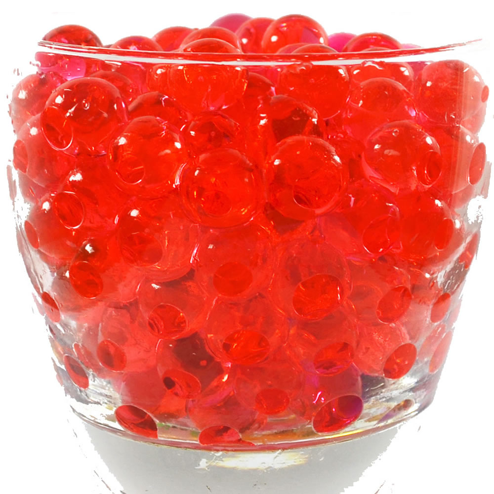 Red Water Gel Beads – Glossy, Superabsorbent Beads for Décor and Arrangements
