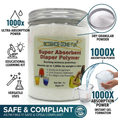 Load image into Gallery viewer, Super Absorbent Diaper Polymer 1 lb jar showcasing its 1000x absorption power for educational science activities.
