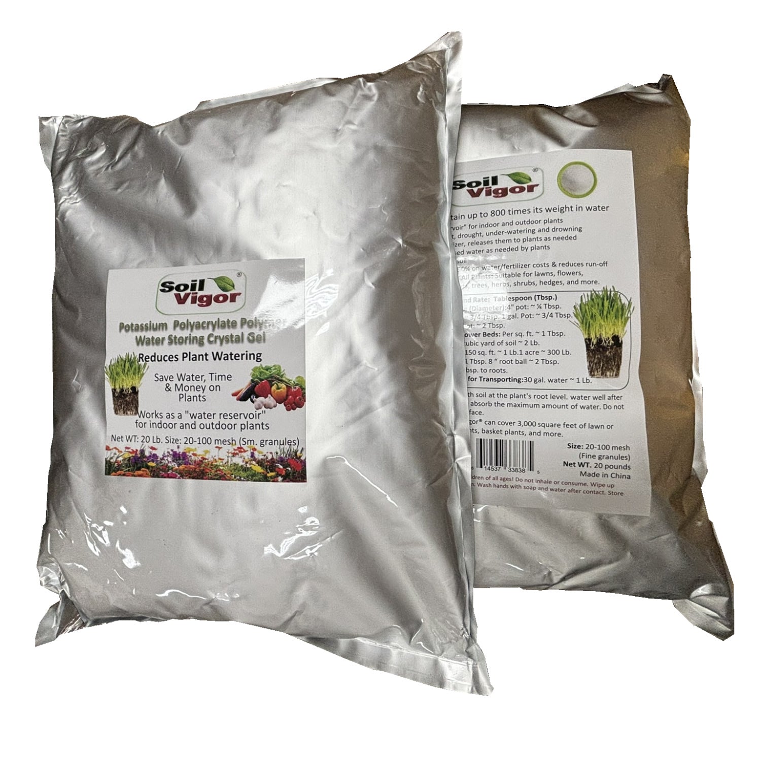 Soil Vigor® Fine Potassium Polymer Granules for Soil Vitality Boost – 40 lb