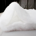 Load image into Gallery viewer, Ultra-Realistic Flame-Retardant Snow Blanket revealing its fluffy texture for holiday decorating and winter displays.
