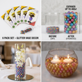 Load image into Gallery viewer, Sparkle 3D Metallic Water Beads 6 Pack Set shown in various decorative uses, illustrating dry and hydrated states.
